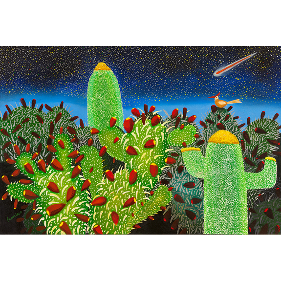 Prickly Pear Under the Milky Way